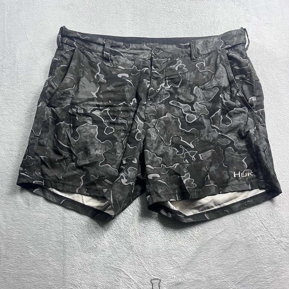 HUK Men's Next Level 10.5" Quick-Drying Performance Fishing Camo Shorts 3XL